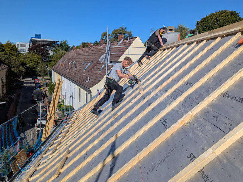 Herstellen von Konterlattung